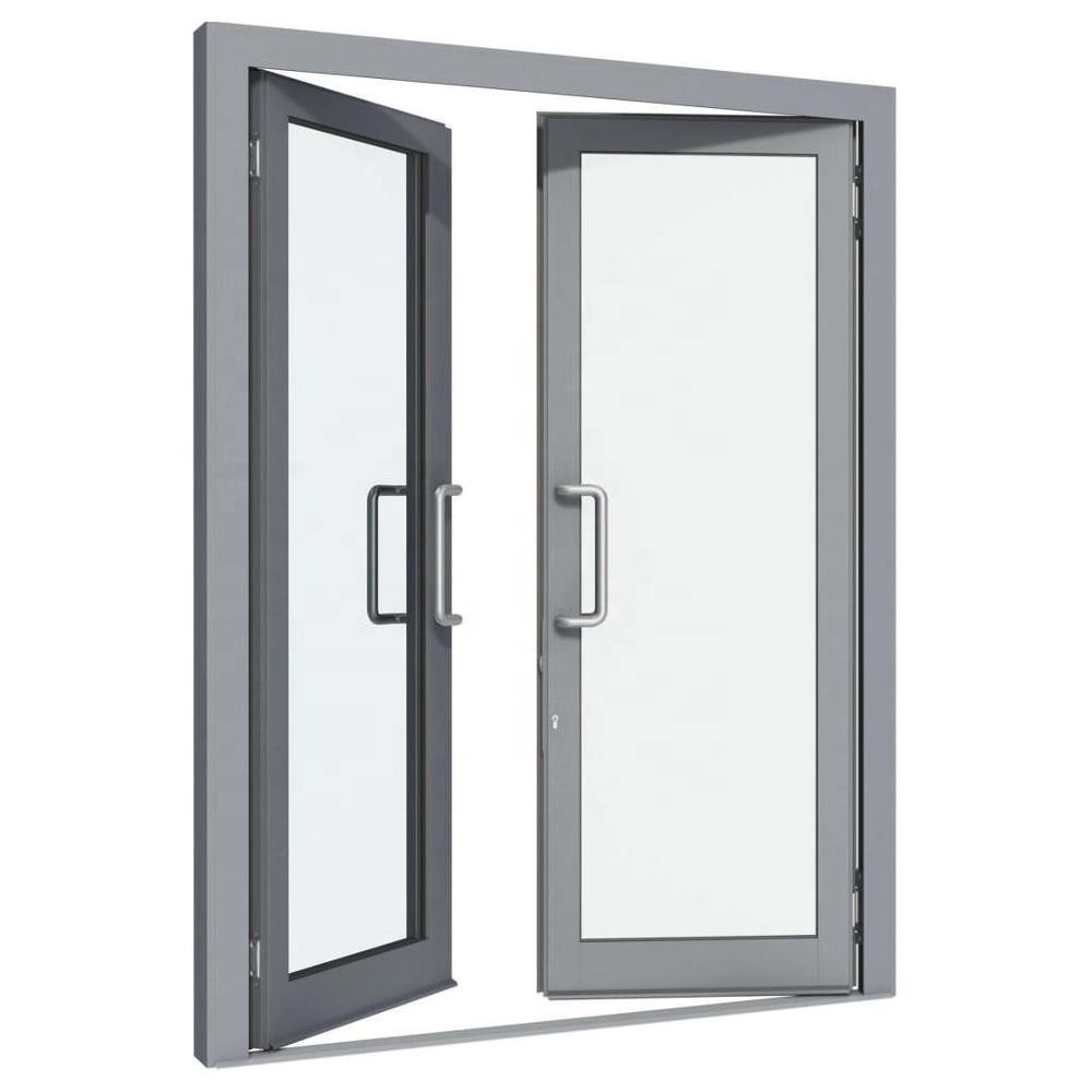 Дверь алюминиевая распашная двустворчатая без терморазрыва (холодная)
