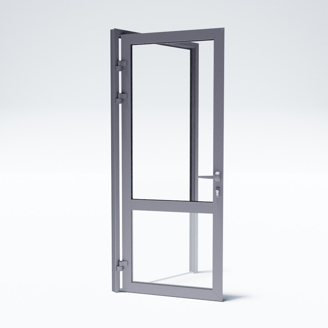 Дверь алюминиевая с терморазрывом (теплая) KRWD64 